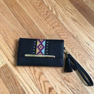 Steve Madden black wallet/clutch